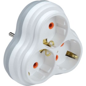 Resim Alfa 3'Lü Topraklı Golyat Fiş Priz Beyaz gri (2 adet) 