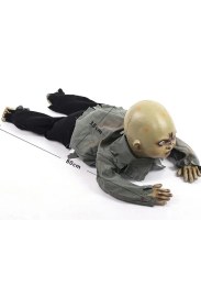 Resim Sesli Işıklı ve Sensörlü Yerde Emekleyen Hareketli Bebek Hayalet Zombi Dekor 30X85 cm 