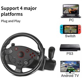 Resim İMEXTECH Gerçek Sürüş Deneyimi 270 Derece PS4/PS3/XBOX ONE/XB360/PC Yarışçı Oyun Direksiyonu 