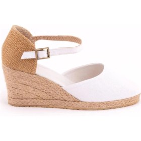 Resim Star Tombis Hasır Dolgu Topuk Keten Hasır Espadril 