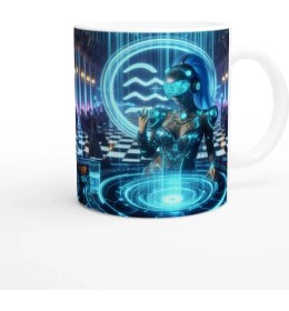 Resim Kova Burcu Baskılı Kahve Kupası - Zodyak Maskeli Balo Vs4 