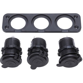 Resim 12v 3 Yollu Su Geçirmez Priz Ayırıcı Adaptör Şarj Cihazı 