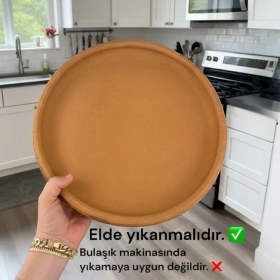 Resim AdenArt Hatay Belen Tavası Orta Boy Toprak Güveç 32*4 cm 