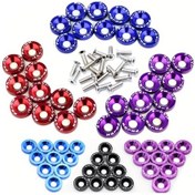 Resim Turcoshop11 Anodize Alüminyum M6 Çember Ve Cıvata Seti 20 Parça Yeşil Motor Aksesuarları 