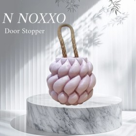 Resim N Noxxo Beton Stoper Dekoratif Burgu Beton Kapı Stoperi Kapı Durdurucu Kapı Tutucu Lila 