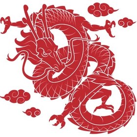 Resim Ejderha Folyo Sticker Derstve46037 130cm Uzunluk Siyah 