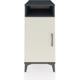 Resim Kronos Komodin 3 Raflı Tek Kapaklı 44X59X96 Antrasit-Aytaşı 