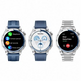 Resim Haino Teko-33 Gümüş 1 Kasa 3 Değiştirilebilir Kordon Amoled Ekran Bluetooth Arama Özellikli Akıllı Saat 