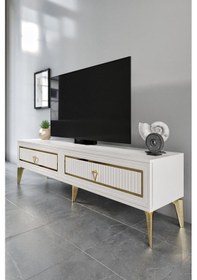 Resim 150 CM TREND MDF MEBRAN KAPAK EKRU GOLD 