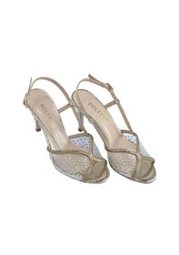 Resim Poletto Hakiki Deri /tekstil Altın Sandalet Gece/abiye 380 33-2175 Altın 