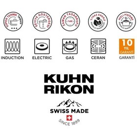 Resim Kuhn Rikon 3018 Duromatic 8.0 L 24 CMDüdüklü Tencere Gümüş 