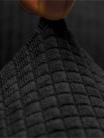 Resim Sandalye Kılıfı Yıkanabilir Likralı Esnek Lastikli Sandalye Örtüsü 6 Lı Paket Siyah 