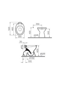 Resim Norm Tek Klozet Beyaz 2534l003 0089 