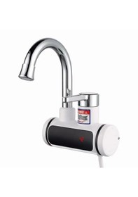 Resim Premium Serisi Yeni Nesil Elektrikli Ani Su Isıtıcı Termal Şofben Musluk Spiral Başlık Hediye Duvar Giriş Beyaz 