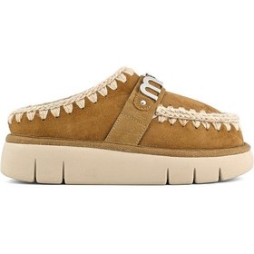 Resim Terlik/ Panduf Ev Kadın Mu.fw531001a Cog Mou Bounce Clog Metal Logo Cognac Cognac Camel 