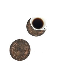 Resim Bardak Altlığı Model -64 Kahverengi 