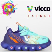 Resim Vicco Flash Işıklı Ortopedik Çocuk Spor Ayakkabı Yeşil 