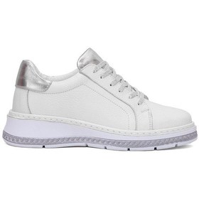 Resim Venüs 25150007y Kadın Hakiki Deri Bağcıklı Feta Topuk Sneaker Ayakkabı Beyaz 
