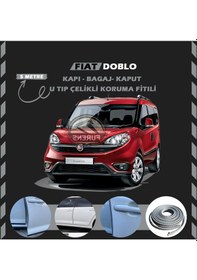 Resim Fiat Doblo Oto Araç Kapı Koruma Fitili 5metre Parlak Gri Renk 