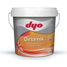 Resim Dyo 15lt Dinamik Mat Silikonlu Silinebilir İç Cephe Duvar Boyası 7127 Buz Beyazı 15 L 