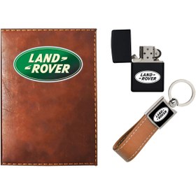 Resim promosyon denizi Land Rover Logolu Taba Ruhsat Kabı Ve Land Rover Logolu Anahtarlık 