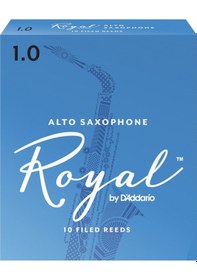 Resim D'addario Rjb1010 Royal Alto Saksafon Kamışı No: 1.0 Başlangıç - 10'lu Paket Fransız Kesim Filed , Esnek Ve Net Ton Yapısı 