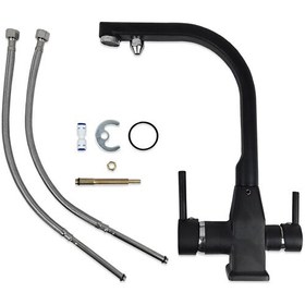 Resim İdeal Mağaza Su Arıtma Cihazı için 3 Yollu Siyah Musluk 