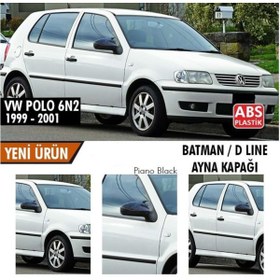 Resim EBAL OTO AKSESUAR Vw Polo Uyumlu Batman Yarasa Ayna Kapağı Piano Black 1999-2001 