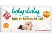Resim Baby&Baby Kaydırmaz Bantlı Bakım Örtüsü 60x60 cm 30 Adet Avantaj Paket 