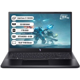 Resim Nitro V15 ANV15 NH.QNBEY.008-32 Intel i7 13620H 15.6" 32 GB RAM 1 TB SSD RTX4050 6 GB FHD 144Hz FreeDOS Gaming Laptop 