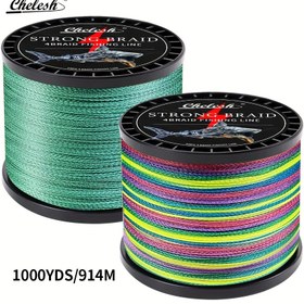 Resim Chelesh 1000 Yarda (914m) 4 İplikli Örgülü PE Olta Hattı - Yüksek Görünürlük Çok Renkli ve Zümrüt Yeşili, Süper Hassas, Aşınmaya Dirençli, Esnemeyen, UV ve Yüksek Kalite - Tatlısu Tuzlu Su Balıkçılığı için İdeal, Noel/Baba Günü Hediyesi, Örgülü Olta Hattı 