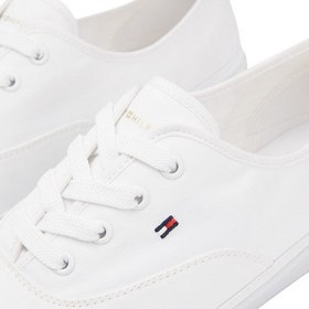 Resim Tommy Hilfiger Essential Kesha Lace Vulcanized Kadın Sneaker Beyaz 