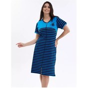 Resim Dınar Textıle Fermuarlı Ev Triko Bornozu 233592618 Mavi 