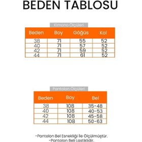 Resim Bestenur Kimonolu Oysho İkili Takım 1623 - Bej Bej 
