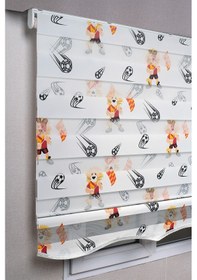 Resim Etekli Galatasaray Taraftar Aslan Desenli Genç Odası Zebra Stor Güneşlik Perdeler 