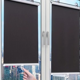 Resim Gateesat 2 Adet Katlanır Güneşlik Perde Siyah 58x125 Cm Isı Yalıtımı Uv Koruma 