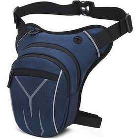 Resim Pazly Bisiklet Ve Motosiklet İçin Su Geçirmez Bel Çantası - Kapasiteli, Reflektörlü, Koyu Mavi Koyu Mavi 