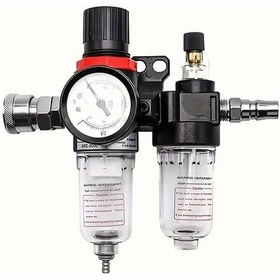 Resim Fochsia Afc2000 Al2000 Basınç Regülatörlü Yağ Su Ayırıcı Hava Kompresörü Filtresi 