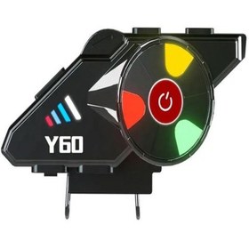 Resim Y60 Ipx6 Su Geçirmez Rgb Bluetooth 5.3 Sesli Asistan İnterkom Kask Kulaklığı 