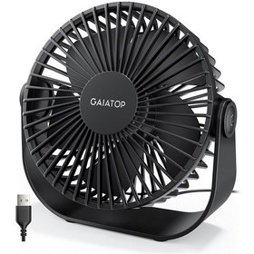 Resim Sessiz Ve Taşınabilir Usb Masa Vantilatörü 3 Hız Ve Siyah, 