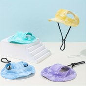 Resim 1 adet Nefes Alabilir & Rahat Küçük Köpekler & Kediler için Güneş Şapkası - UV Koruyucu, Ayarlanabilir Kayış, Hafif Polyester, Mavi, Yeşil & Mor Renklerde Dış Mekan Aktiviteleri için İdeal, Evcil Hayvan Güneş Koruma|Günlük Evcil Hayvan Giyimi|Fonksiyonel Evcil Hayvan Kıyafeti 