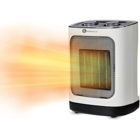 Resim PureMate Seramik Fanlı Isıtıcı, 2 Isıtma Ayarlı 1800W Taşınabilir Elektrikli Isıtıcı 