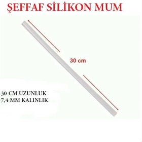 Resim Netodak Mum Silikon Ince 7 mm x 30 cm Sıcak Mum Silikon Çubuk Uç 1 kg (80 Adet) 