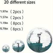 Resim 20 Gümüş Disco Topu Seti - 70'ler Temalı Düğünler, Mezuniyetler ve Doğum Günleri Kutlamaları için Harika Bir Seçenek - Çok Yönlü Dekoratif Küreler - Her Şenlikli Durum İçin Mükemmel Bir Süs, Disco Topu, Merkez Parçası, Discobal, Yüzeyli Top, Ayna Topu, Disco Topu, Oda Dekoru 