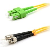 Resim Cabex Sc/apc 'den St/upc 'ye Dublex Fiber Optik Patchcord Singlemode 10 Mt 