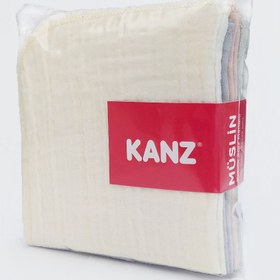 Resim Kanz Bebek Müslin Ağız Mendili %100 Pamuk - 10'lu 25x25 cm 