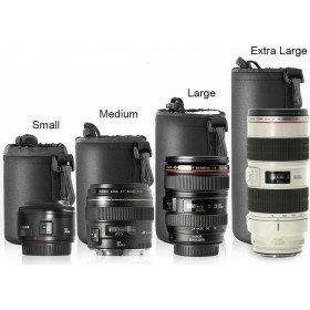 Resim Tianya - Lens Objektif Taşıma Çantası – L Boy - Canon Nikon Sony Fujifilm Sigma Tamron Tokina vb. 