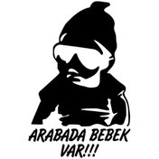 Resim Arabada Bebek Var Cool Sticker Oto Motor Laptop Duvar Folyo Sticker 30 X 45 Cm 