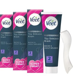 Resim Veet Professional Tüm Cilt Tipleri Için Tüy Dökücü Krem, 600ML Süper Fırsat Paketi (3 x 200 Ml) 
