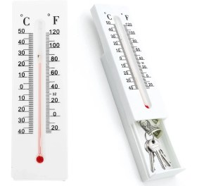 Resim Sunup SN-24891 Dekoratif Gizli Bölmeli Termometre Ev Tipi Duvar Termometresi 